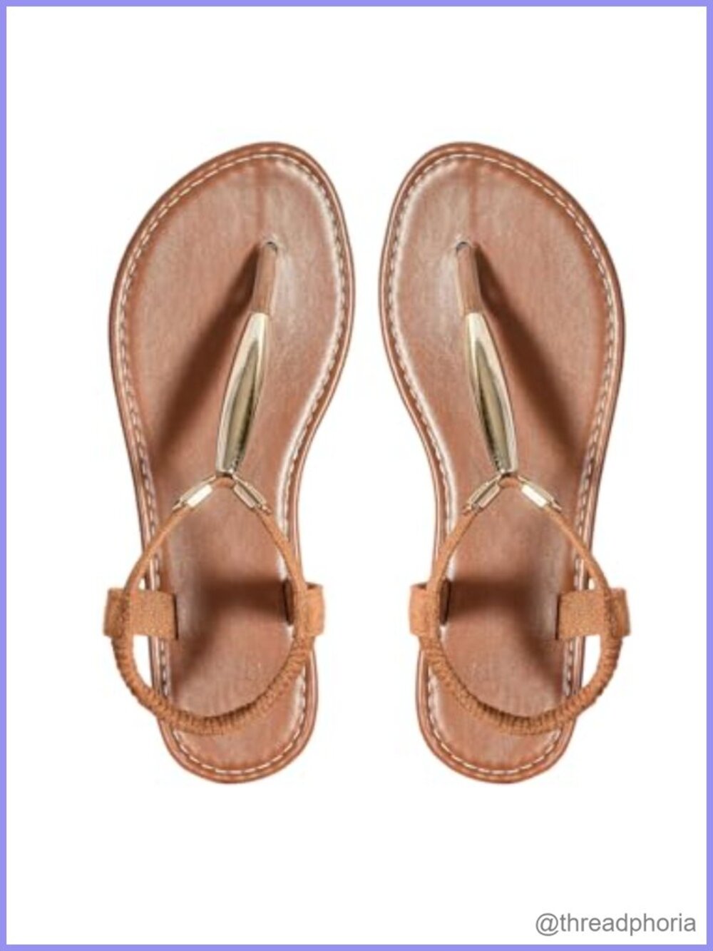 Women's T-Strap Thong Sandals Metal Decor Slip On Flat Summer Flip Flops